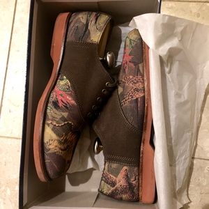 Polo by Ralph Lauren Men’s Orval Oxford Dragon Tiger Print shoes box included